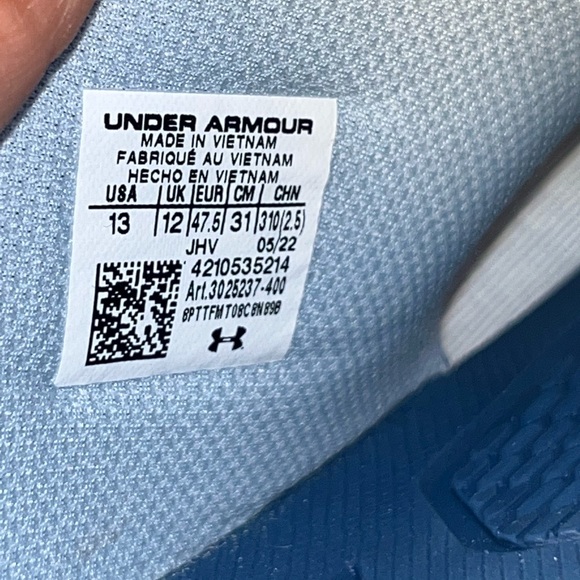 Under Armour ‘Project Rock’ SL 2.0 Slides Men’s Size 13 400 BLU - Picture 9 of 13